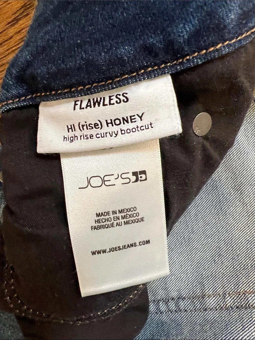 Joe's Jeans Flawless Honey Hi Rise Curvy Bootcut Dark Blue Flare. Size 30. TALL - Picture 3 of 7